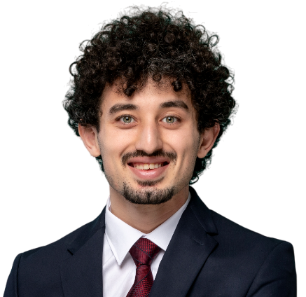 business man handsome cute young guy black suit red tie smiling with laptop photoroom